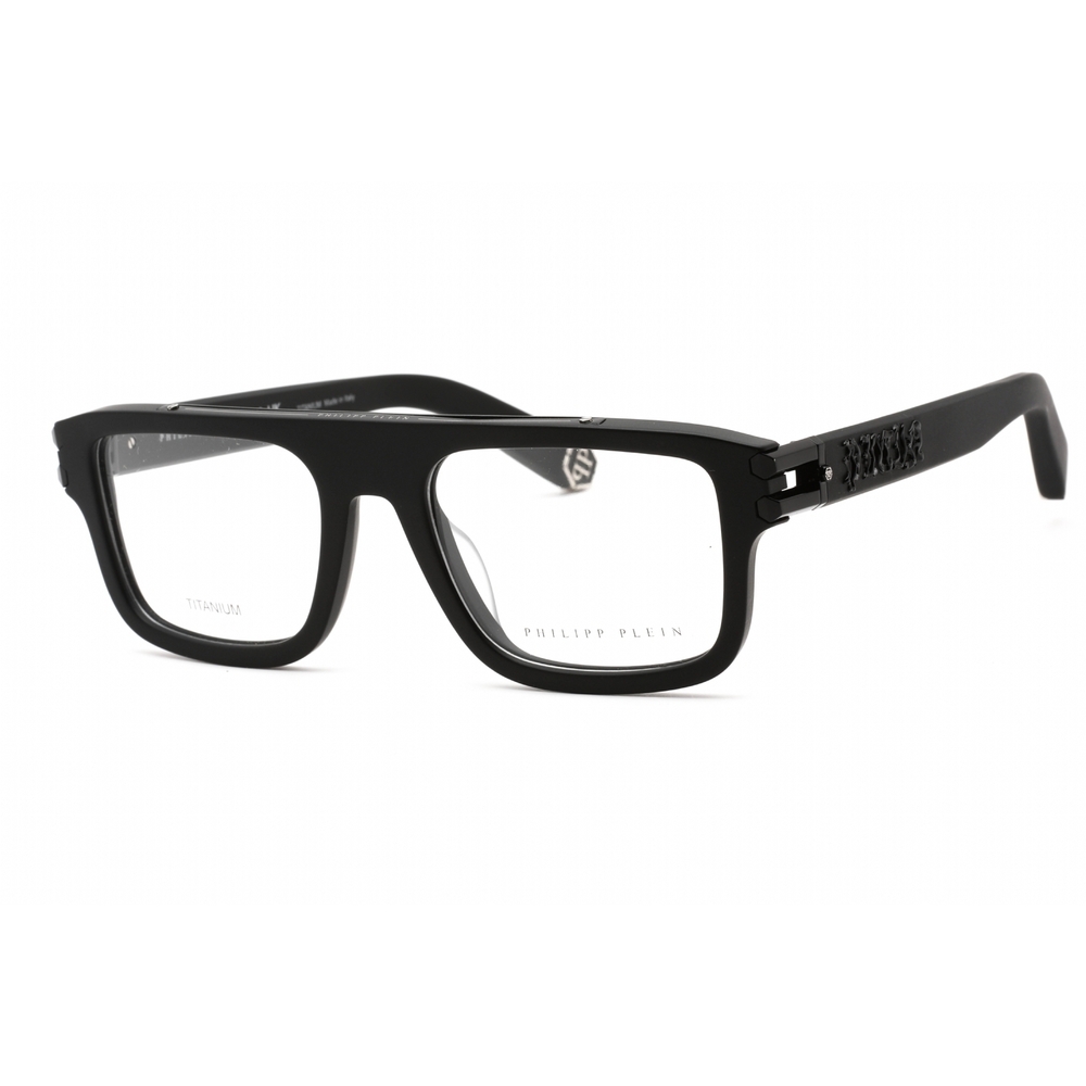 Philipp Plein Vpp021v Eyeglasses Black Plastic Rectangular